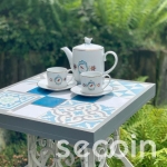 Cement tile table top